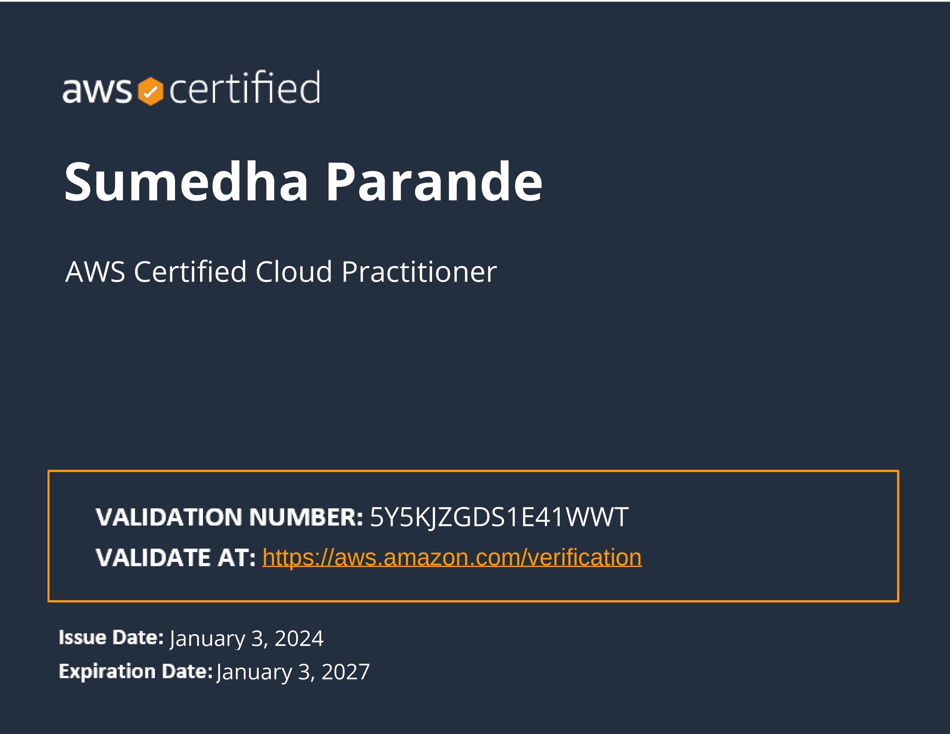 AWS Certified Cloud Practitioner